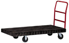 Rubbermaid - 2,000 Lb Capacity Structural Foam/Steel Platform Truck - Structural Foam Deck, 24" OAW, Rubber Casters - USA Tool & Supply