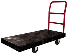 Rubbermaid - 2,500 Lb Capacity Structural Foam/Steel Platform Truck - Structural Foam Deck, 24" OAW, Polyolefin Casters - USA Tool & Supply