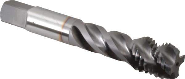 OSG - 3/4-10 UNC 4 Flute Modified Bottoming Spiral Flute Tap - Vanadium High Speed Steel, TiCN Finish, 4-1/4" OAL, Right Hand Flute, Right Hand Thread, H3, Series 290 - USA Tool & Supply