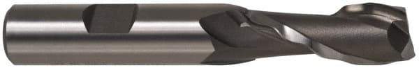 Weldon - 3/4" Diam, 3" LOC, 2 Flute High Speed Steel Roughing & Finishing Square End Mill - Uncoated, 5-1/4" OAL, 3/4" Shank Diam, Weldon Shank, 30° Helix, Centercutting - USA Tool & Supply