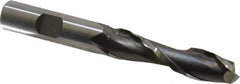Weldon - 1/2" Diam, 2" LOC, 2 Flute High Speed Steel Roughing & Finishing Square End Mill - Uncoated, 4" OAL, 1/2" Shank Diam, Weldon Shank, 30° Helix, Centercutting - USA Tool & Supply