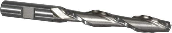 Weldon - 1/2" Diam, 3" LOC, 2 Flute High Speed Steel Roughing & Finishing Square End Mill - Uncoated, 5" OAL, 1/2" Shank Diam, Weldon Shank, 30° Helix, Centercutting - USA Tool & Supply