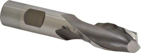Weldon - 3/4" Diam, 1-5/8" LOC, 2 Flute High Speed Steel Roughing & Finishing Square End Mill - Uncoated, 3-7/8" OAL, 3/4" Shank Diam, Weldon Shank, 30° Helix, Centercutting - USA Tool & Supply