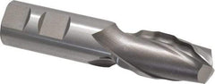 Weldon - 1" Diam, 2" LOC, 2 Flute High Speed Steel Roughing & Finishing Square End Mill - Uncoated, 4-1/2" OAL, 1" Shank Diam, Weldon Shank, 30° Helix, Centercutting - USA Tool & Supply