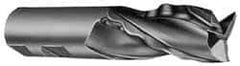 Weldon - 1-1/4" Diam, 4" LOC, 3 Flute High Speed Steel Roughing & Finishing Square End Mill - Uncoated, 6-1/2" OAL, 1-1/4" Shank Diam, Weldon Shank, 30° Helix, Centercutting - USA Tool & Supply