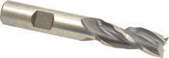Weldon - 1/2" Diam, 1-1/4" LOC, 3 Flute High Speed Steel Roughing & Finishing Square End Mill - Uncoated, 3-1/4" OAL, 1/2" Shank Diam, Weldon Shank, 30° Helix, Centercutting - USA Tool & Supply