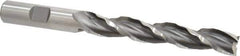 Weldon - 1/2" Diam, 3" LOC, 3 Flute High Speed Steel Roughing & Finishing Square End Mill - Uncoated, 5" OAL, 1/2" Shank Diam, Weldon Shank, 30° Helix, Centercutting - USA Tool & Supply