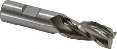 Weldon - 3/4" Diam, 1-5/8" LOC, 3 Flute High Speed Steel Roughing & Finishing Square End Mill - Uncoated, 3-7/8" OAL, 3/4" Shank Diam, Weldon Shank, 30° Helix, Centercutting - USA Tool & Supply