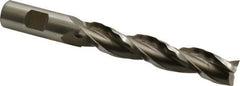 Weldon - 3/4" Diam, 4" LOC, 3 Flute High Speed Steel Roughing & Finishing Square End Mill - Uncoated, 6-1/4" OAL, 3/4" Shank Diam, Weldon Shank, 30° Helix, Centercutting - USA Tool & Supply