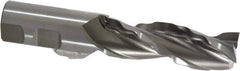 Weldon - 1" Diam, 3" LOC, 3 Flute High Speed Steel Roughing & Finishing Square End Mill - Uncoated, 5-1/2" OAL, 1" Shank Diam, Weldon Shank, 30° Helix, Centercutting - USA Tool & Supply