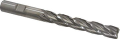 Weldon - 1/2" Diam, 3" LOC, 4 Flute High Speed Steel Roughing & Finishing Square End Mill - Uncoated, 5" OAL, 1/2" Shank Diam, Weldon Shank, 30° Helix, Non-Centercutting - USA Tool & Supply