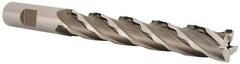 Weldon - 5/8" Diam, 4" LOC, 4 Flute High Speed Steel Roughing & Finishing Square End Mill - Uncoated, 6-1/8" OAL, 5/8" Shank Diam, Weldon Shank, 30° Helix, Non-Centercutting - USA Tool & Supply