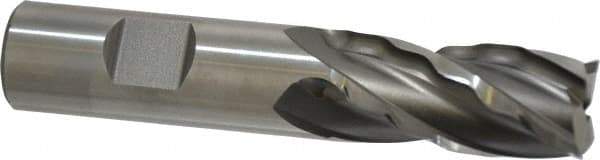 Weldon - 3/4" Diam, 1-5/8" LOC, 4 Flute High Speed Steel Roughing & Finishing Square End Mill - Uncoated, 3-7/8" OAL, 3/4" Shank Diam, Weldon Shank, 30° Helix, Non-Centercutting - USA Tool & Supply