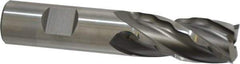 Weldon - 3/4" Diam, 1-5/8" LOC, 4 Flute High Speed Steel Roughing & Finishing Square End Mill - Uncoated, 3-7/8" OAL, 3/4" Shank Diam, Weldon Shank, 30° Helix, Non-Centercutting - USA Tool & Supply