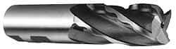 Weldon - 1" Diam, 4" LOC, 6 Flute High Speed Steel Roughing & Finishing Square End Mill - Uncoated, 6-1/2" OAL, 1" Shank Diam, Weldon Shank, 30° Helix, Non-Centercutting - USA Tool & Supply
