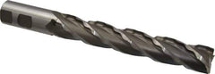 Weldon - 1" Diam, 6" LOC, 4 Flute High Speed Steel Roughing & Finishing Square End Mill - Uncoated, 8-1/2" OAL, 1" Shank Diam, Weldon Shank, 30° Helix, Non-Centercutting - USA Tool & Supply