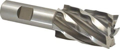 Weldon - 1-1/4" Diam, 2" LOC, 6 Flute High Speed Steel Roughing & Finishing Square End Mill - Uncoated, 4-1/4" OAL, 3/4" Shank Diam, Weldon Shank, 30° Helix, Non-Centercutting - USA Tool & Supply