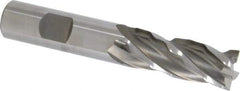 Weldon - 5/8" Diam, 1-5/8" LOC, 4 Flute High Speed Steel Roughing & Finishing Square End Mill - Uncoated, 3-3/4" OAL, 5/8" Shank Diam, Weldon Shank, 30° Helix, Centercutting, Regular Length - USA Tool & Supply