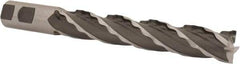 Weldon - 1" Diam, 6" LOC, 4 Flute High Speed Steel Roughing & Finishing Square End Mill - Uncoated, 8-1/2" OAL, 1" Shank Diam, Weldon Shank, 30° Helix, Centercutting, Regular Length - USA Tool & Supply