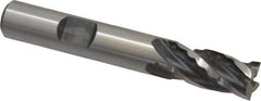 Weldon - 3/8" Diam, 3/4" LOC, 4 Flute Cobalt Roughing & Finishing Square End Mill - Uncoated, 2-1/2" OAL, 3/8" Shank Diam, Weldon Shank, 30° Helix, Non-Centercutting - USA Tool & Supply