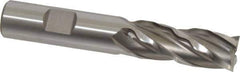 Weldon - 5/8" Diam, 1-5/8" LOC, 4 Flute Cobalt Roughing & Finishing Square End Mill - Uncoated, 3-3/4" OAL, 5/8" Shank Diam, Weldon Shank, 30° Helix, Non-Centercutting - USA Tool & Supply