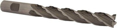 Weldon - 5/8" Diam, 4" LOC, 4 Flute Cobalt Roughing & Finishing Square End Mill - Uncoated, 6-1/8" OAL, 5/8" Shank Diam, Weldon Shank, 30° Helix, Non-Centercutting - USA Tool & Supply