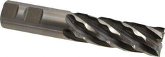 Weldon - 1" Diam, 3" LOC, 6 Flute Cobalt Roughing & Finishing Square End Mill - Uncoated, 5-1/2" OAL, 1" Shank Diam, Weldon Shank, 30° Helix, Non-Centercutting - USA Tool & Supply