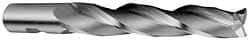 Made in USA - 0.5° Taper Angle per Side, 3/8" Small End Diam, 3-1/4" LOC, High Speed Steel 3 Flute Tapered Square End Mill - 5-1/2" OAL, 1/2" Shank Diam, Spiral Flute - USA Tool & Supply