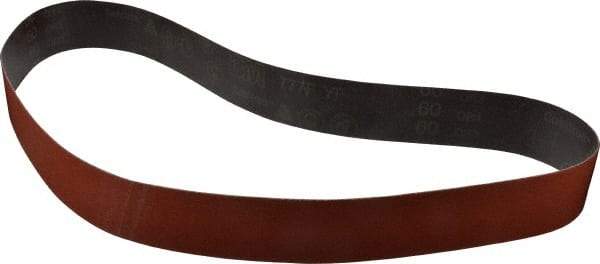 3M - 2-1/2" Wide x 60" OAL, 60 Grit, Ceramic Abrasive Belt - Ceramic, Medium, Coated, YF Weighted Cloth Backing, Wet/Dry, Series 777F - USA Tool & Supply