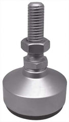 Gibraltar - 325 Lb Capacity, 3/4-10 Thread, 4-1/8" OAL, Stainless Steel Stud, Studded Socket Mount Leveling Mount - 2" Stud Length, 3" Base Diam, Stainless Steel Pad, 1-1/16" Hex - USA Tool & Supply