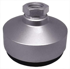 Gibraltar - 4400 Lb Capacity, 5/8-11 Thread, 1-7/8" OAL, Stainless Steel Stud, Tapped Socket Mount Leveling Pad - 2-1/2" Base Diam, Stainless Steel Pad, 7/8" Hex - USA Tool & Supply