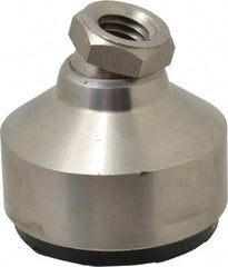 Gibraltar - 240 Lb Capacity, 1/2-13 Thread, 1-3/4" OAL, Stainless Steel Stud, Tapped Socket Mount Leveling Pad - 1-7/8" Base Diam, Stainless Steel Pad, 3/4" Hex - USA Tool & Supply