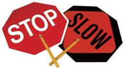 NMC - "Stop", 18" Wide x 18" High, Plastic Stop & Yield Signs - Octagon, Handheld Mount - USA Tool & Supply