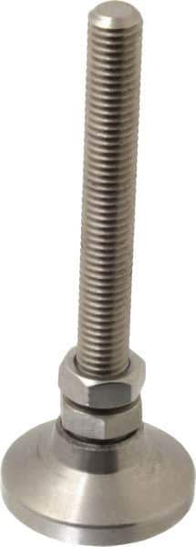Gibraltar - 1/2-13 Bolt Thread, Studded Pivotal Stud Mount Leveling Pad & Mount - 5,000 Max Lb Capacity, 1-7/8" Base Diam - USA Tool & Supply
