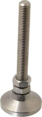 Gibraltar - 1/2-13 Bolt Thread, Studded Pivotal Stud Mount Leveling Pad & Mount - 5,000 Max Lb Capacity, 1-7/8" Base Diam - USA Tool & Supply