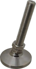 Gibraltar - 1-8 Bolt Thread, Studded Pivotal Stud Mount Leveling Pad & Mount - 22,000 Max Lb Capacity, 4" Base Diam - USA Tool & Supply