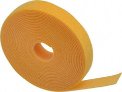 SpeedTech - 15' Long Yellow Nylon & Polyethylene Hook & Loop Strap - 50 Lb Tensile Strength - USA Tool & Supply