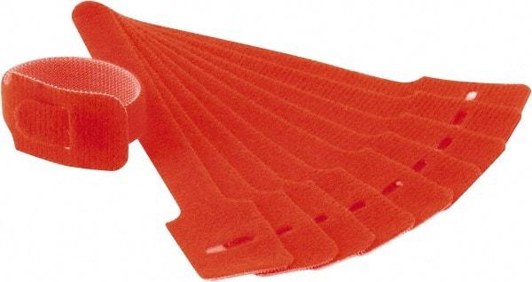 SpeedTech - 6" Long Orange Nylon & Polyethylene Hook & Loop Strap - 40 Lb Tensile Strength - USA Tool & Supply