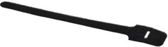 SpeedTech - 8" Long Black Nylon & Polyethylene Hook & Loop Strap - 40 Lb Tensile Strength - USA Tool & Supply