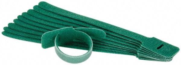 SpeedTech - 8" Long Green Nylon & Polyethylene Hook & Loop Strap - 40 Lb Tensile Strength - USA Tool & Supply