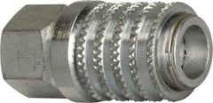 Enerpac - 1/4-18 NPT 18-8 Stainless Steel Hydraulic Hose Regular-Flow Female Coupler - 10,000 psi - USA Tool & Supply