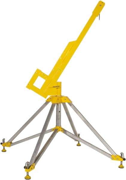 Gemtor - Confined Space Entry & Retrieval Bases & Booms Type: Portable Quadpod w/Rotating Boom Maximum Height (Inch): 90 - USA Tool & Supply