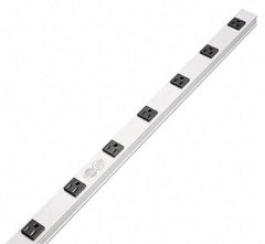 Tripp-Lite - 12 Outlets, 120 Volts, 15 Amps, 15' Cord, Power Outlet Strip - Raceway Mount, 5-15P NEMA Configuration, 36" Strip, cUL Listed, UL1363 - USA Tool & Supply
