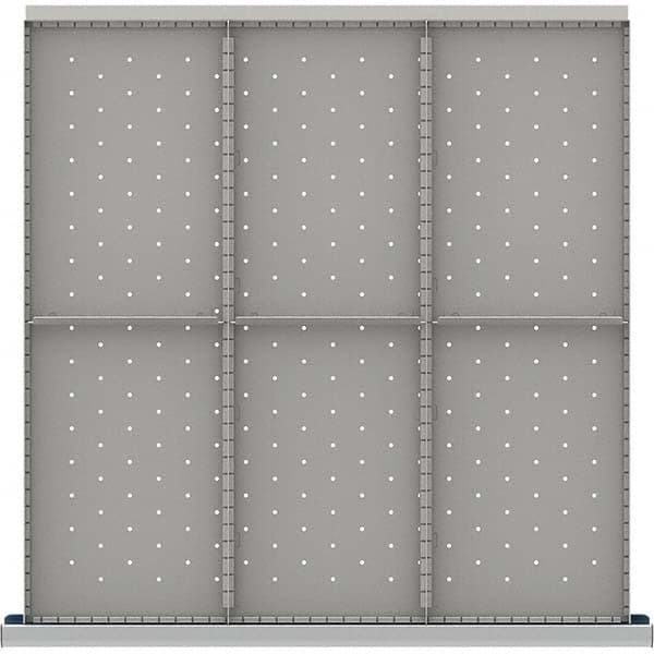 LISTA - 6-Compartment Drawer Divider Layout for 3.15" High Drawers - USA Tool & Supply