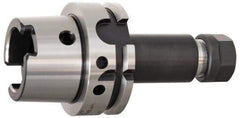 Kennametal - 2.03mm to 20.57mm Capacity, 100mm Projection, HSK63 Hollow Taper, ER32 Collet Chuck - 132mm OAL - Exact Industrial Supply