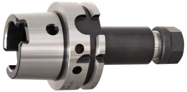 Kennametal - 0.02" to 1/2" Capacity, 100mm Projection, HSK63 Hollow Taper, ER20 Collet Chuck - 132mm OAL - Exact Industrial Supply