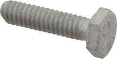 Armor Coat - 1/4-20 UNC, 1" Length Under Head Hex Head Cap Screw - Fully Threaded, Grade 8 Steel, 7/16" Hex - USA Tool & Supply