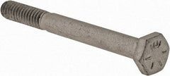 Armor Coat - 1/4-20 UNC, 2-1/2" Length Under Head Hex Head Cap Screw - Partially Threaded, Grade 8 Steel, 7/16" Hex - USA Tool & Supply