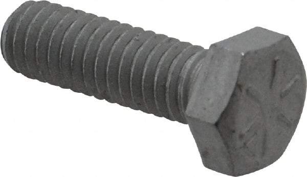 Armor Coat - 5/16-18 UNC, 1" Length Under Head Hex Head Cap Screw - Fully Threaded, Grade 8 Steel, 1/2" Hex - USA Tool & Supply