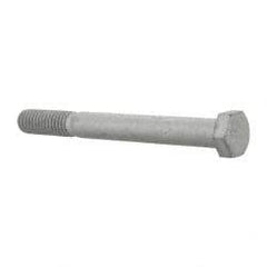 Armor Coat - 3/8-16 UNC, 3-1/2" Length Under Head Hex Head Cap Screw - Partially Threaded, Grade 8 Steel, 9/16" Hex - USA Tool & Supply